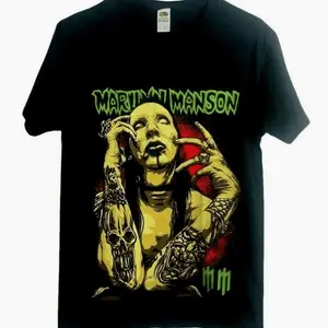 Marilyn Manson Shirt Officially Licensed Unisex TShirt Cotton Menswear All-Day Wear Cotton Tee Just Cotton, Just Comfort