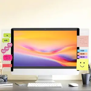 Monitor Memo Board, Computer Monitor Side Memo Board, Office Stationery & Supplies, Personal Organizer for Office, Home, School, Desk Accessories