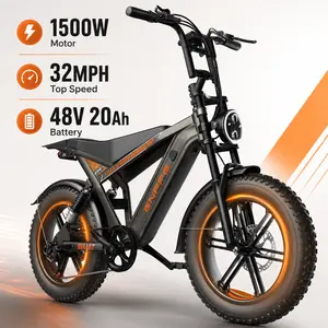 Adult Electric Bike 1500W Motor, 32MPH, 48V 20Ah Battery, 20x4.0 Fat Tires, Hydraulic Brakes, Shimano 7-Speed, LCD NFC Unlock E-Bike for Commuting & Adventure