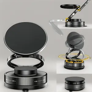 360° Adjustable Vacuum Magnetic Phone Holder Suction Cup Mount for Magsafe Portable Car Makeup Gym Mirror Fit iPhone 12 & Above