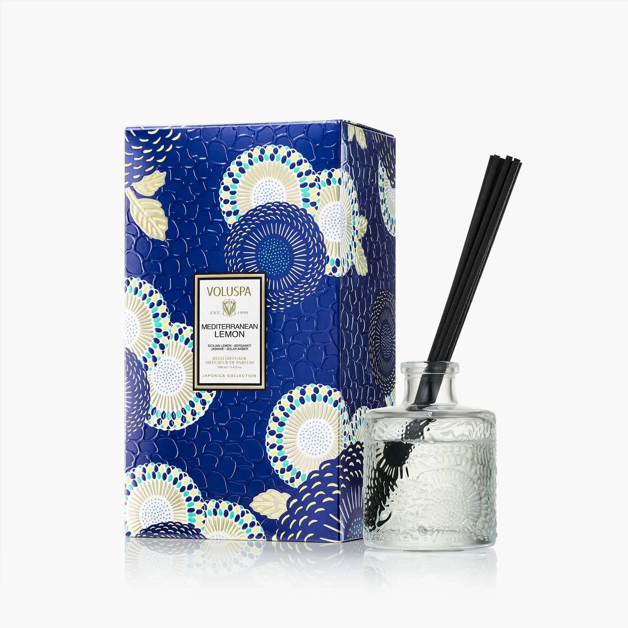 Mediterranean Lemon Aroma Glass Reed Diffuser, Fragrance Oil Home Freshener