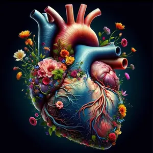 A 1pc of 5D DIY Diamond Painting Kit Featuring a Heart-shaped Pattern, Suitable for Adults and Beginners, Perfect for Home Wall Decoration and as a Gift.