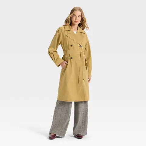 Women's Relaxed Trench Coat - A New Day