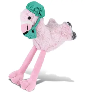 DOLLIBU Pink Flamingo Doctor Outfit Stuffed Toy - Super-Soft Polyester Plush Doll for Kids, Cute-Shaped Fluffy Plush Option, Cute-Shaped Stuffed Toys, Plush Stuffed Toys