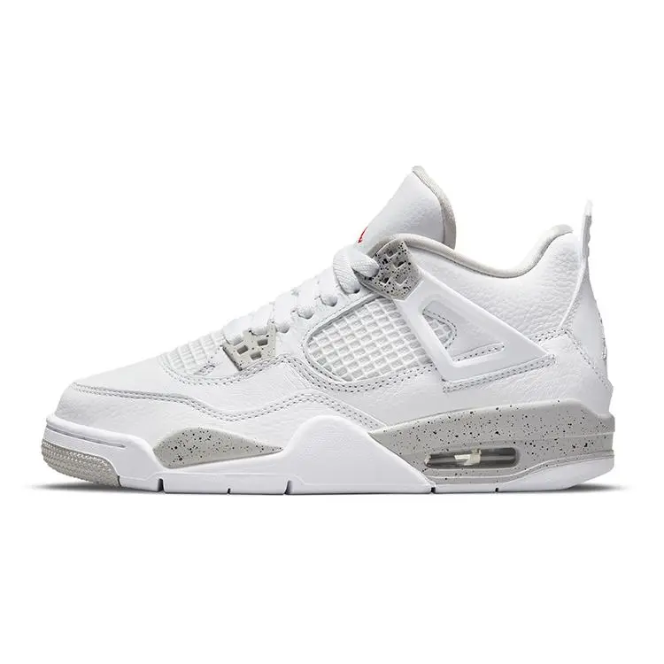 Men's Air Jordan 4 Retro GS 'White Oreo' Casual Trainers, Sneaker, Footwear, Shoe