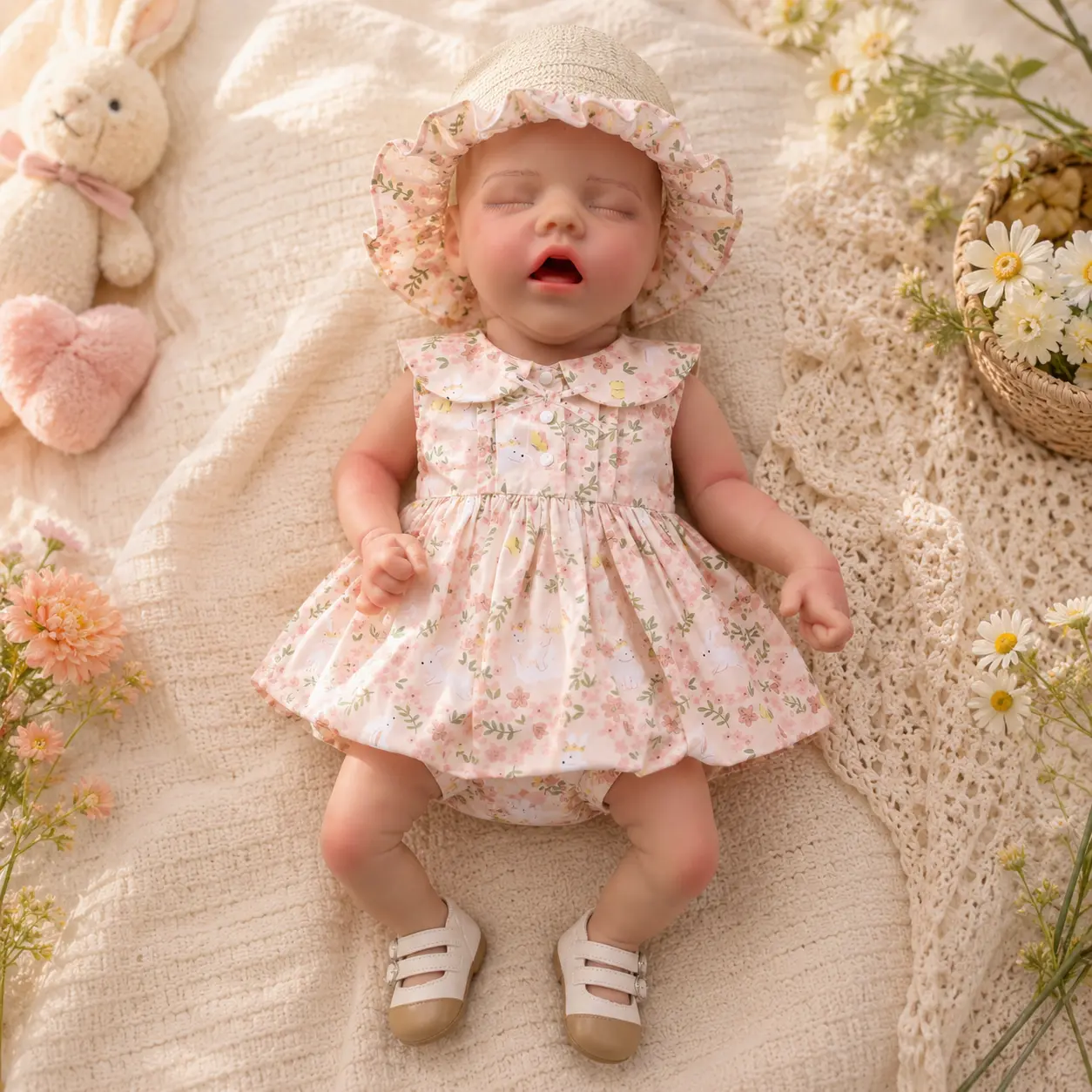 XW04 12.2-inch Lifelike Newborn Reborn Doll for Girls - Full Silicone, Open Mouth for Pacifier, Real Demeanor, Ideal Christmas Gift for Doll Enthusiasts, Daily Gift, Lifelike Newborn Doll, Reborn Baby Doll