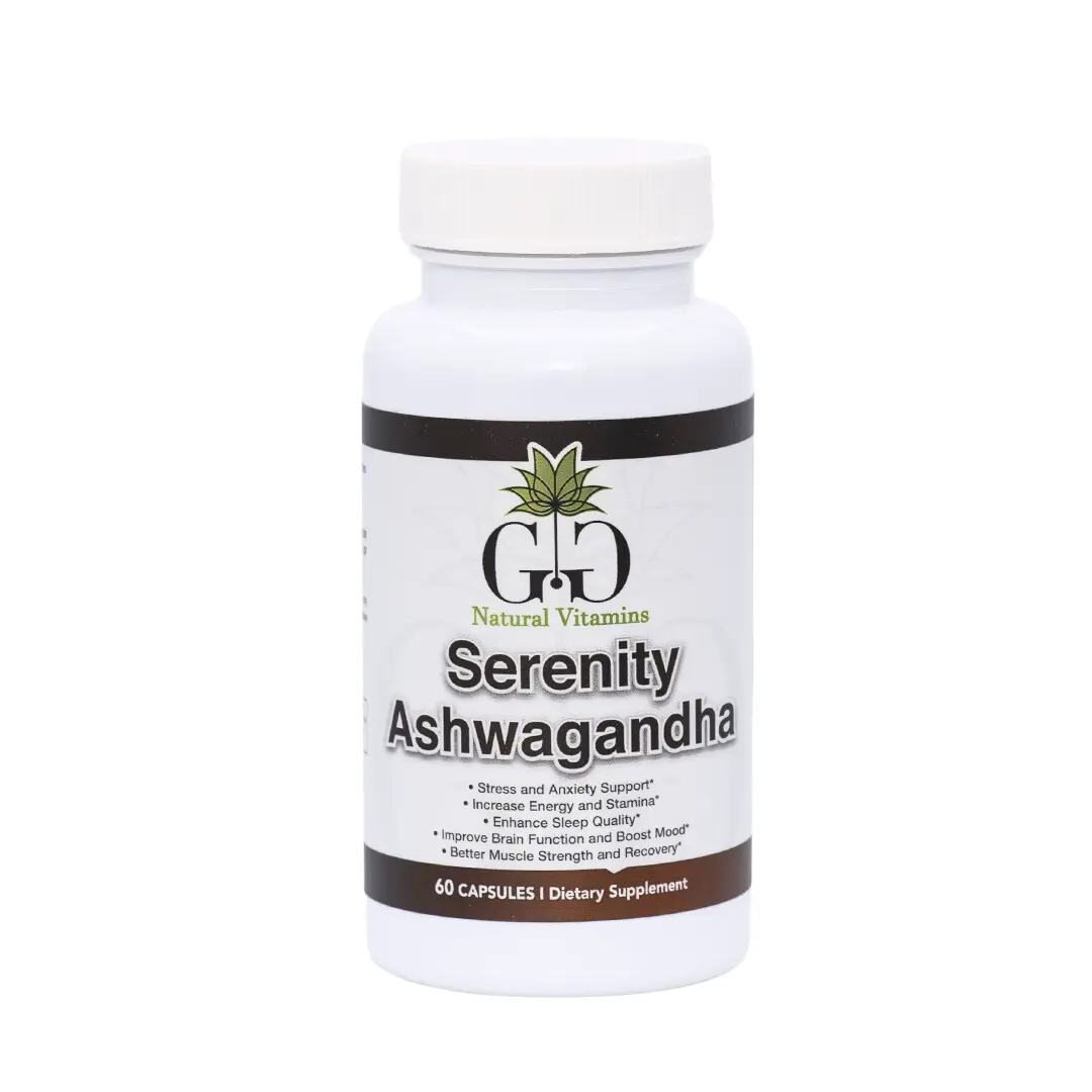 GG Natural Vitamins Serenity Ashwagandha 90 Capsules Supplement Fitness Dietary
