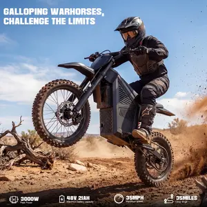 TERROSOR Youth & Adult Electric Bike  3000W Electric 35MPH/35Mile Range， 48V 21AH Removable Batteries,14" x2.5" Motorcycle Tires,Dual Hydraulic Brakes & Full Suspension with Fat Tire for Snow, Sand and Commuting gt ebikes seat