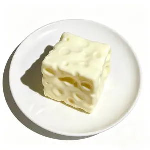 Cheese Squishy Toy with Non-Rebound Plasticity for Stress Relief and Venting