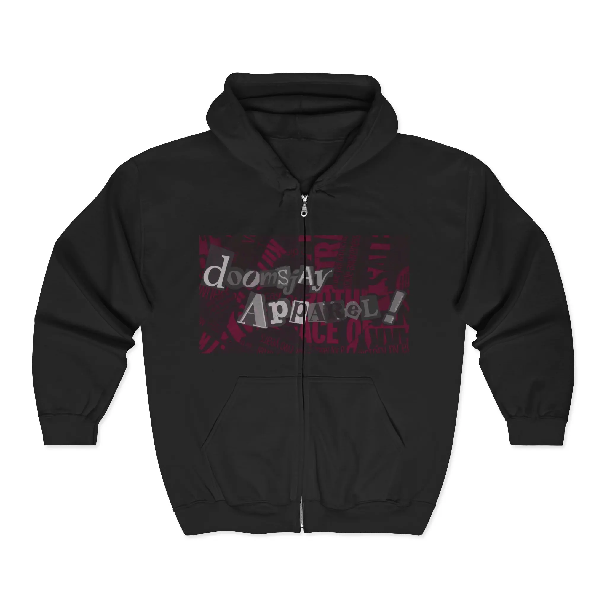 Doomsday Apparel Graphic Hoodie | Full Zip Hooded Sweatshirt