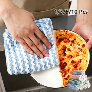 Multipurpose Microfiber Cleaning Cloths - Lint-Free, Streak-Free for Glass, Stainless Steel & Kitchen - Absorbent Rags