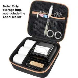 Case Compatible with NIIMBOT B21 / B1 Label Maker Wireless Thermal Label Printer, Holder for Inkless Label Maker & Labeling Tapes Refills, with Mesh Pocket for Cable Accessories