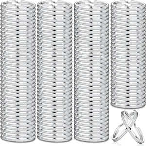 100 Pack Keyrings, Split Key Rings Bulk for  and Crafts (1 Inch)