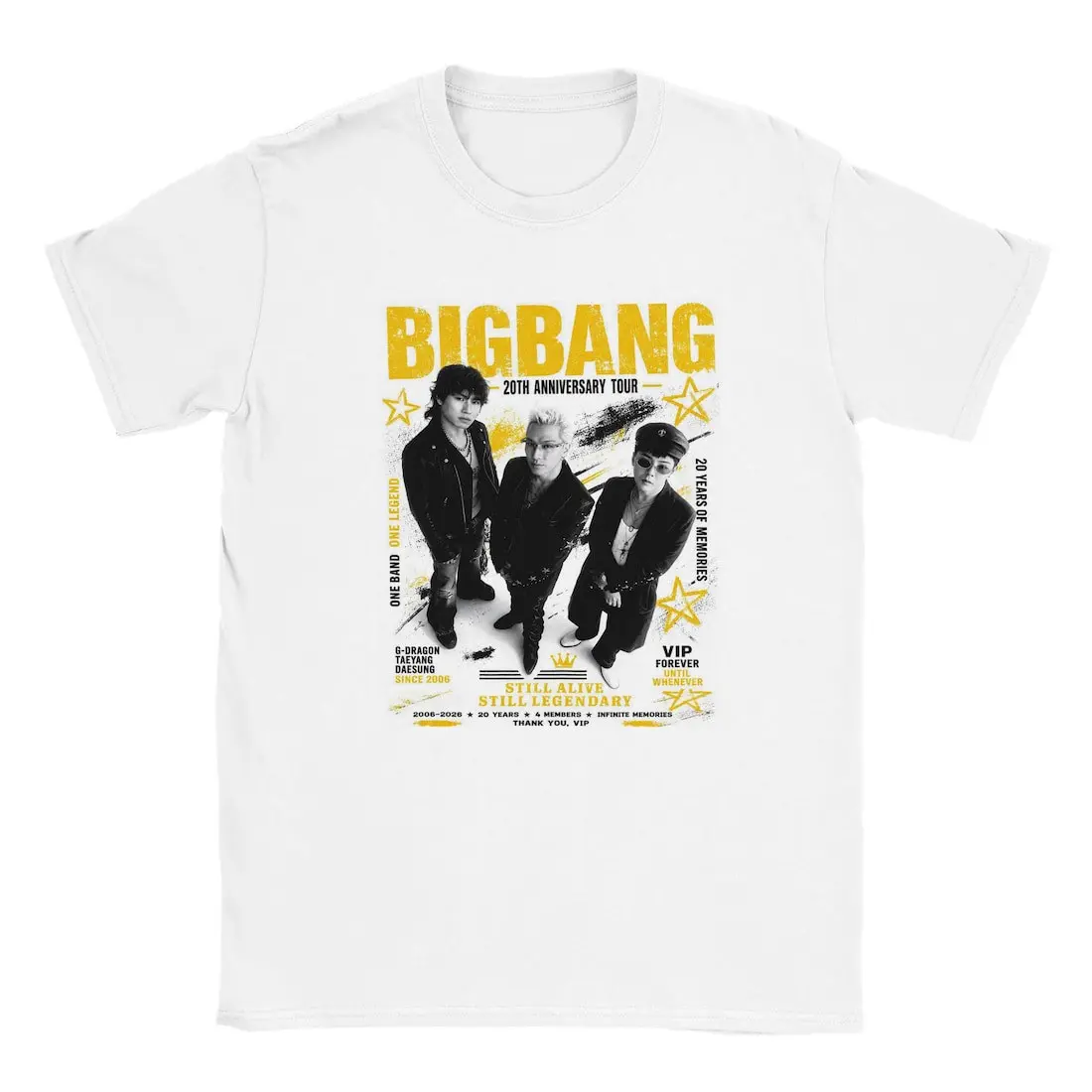 BIGBANG XX Cosmos Tour 20th Anniversary T-shirt, Concert Merch VIP Fan Gift