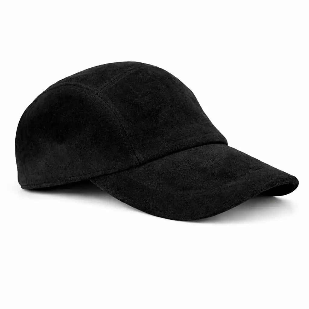 Suede Leather Baseball Cap – Handmade Genuine Sheepskin Dad Hat – Unisex Luxury Streetwear Hat