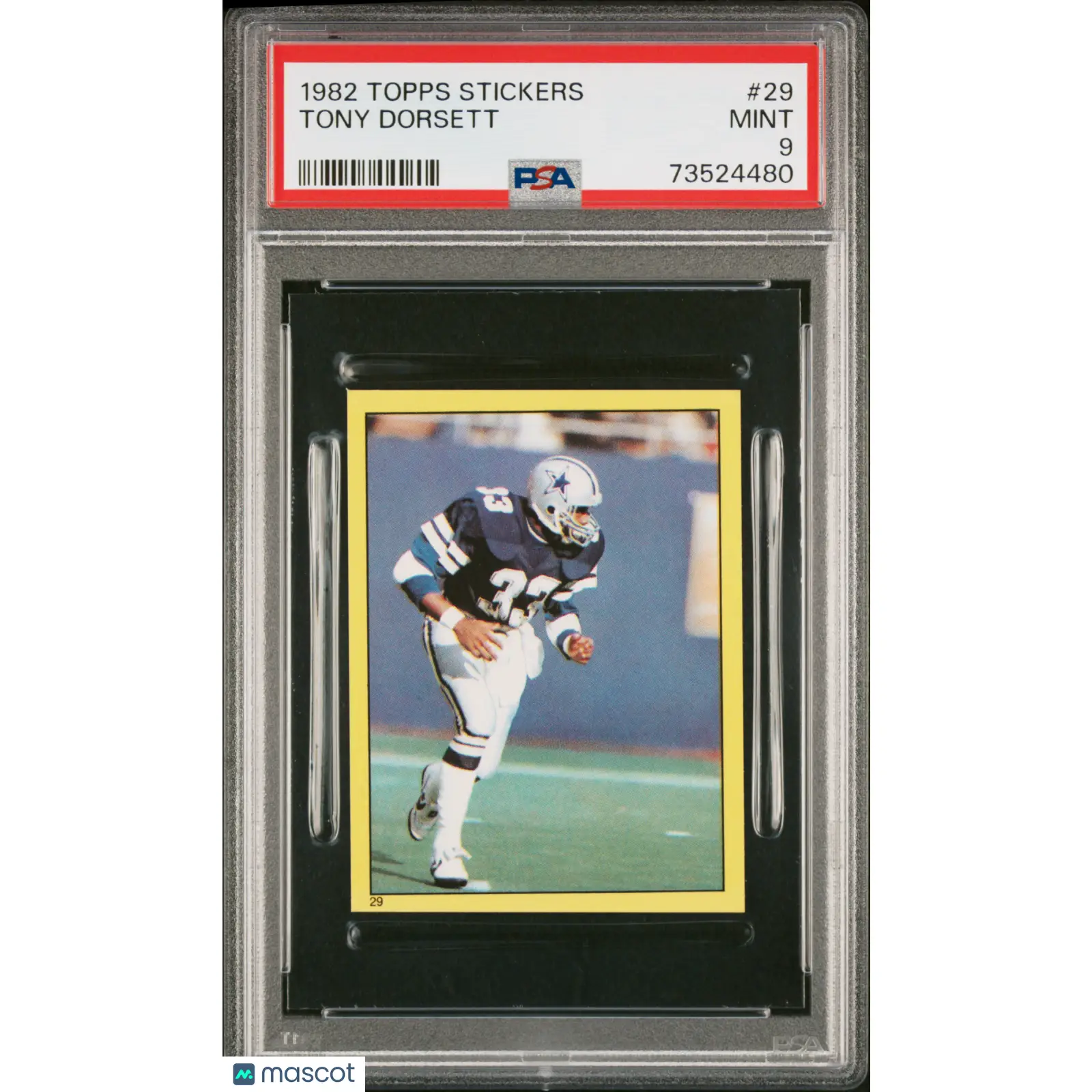 Tony Dorsett PSA 1982 Topps Stickers Football #29 9 73524480