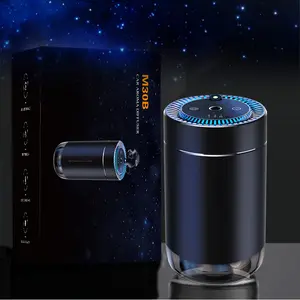Smart Car Diffuser Essential Oil Air Freshener, Auto-Start Vibration Sensor, Starry Lamp, 99% Odor Elim., Plant-Based Fragrance Safe for Kids, Portable Wireless Humidifier, Fits Cars, Office Room Decor
