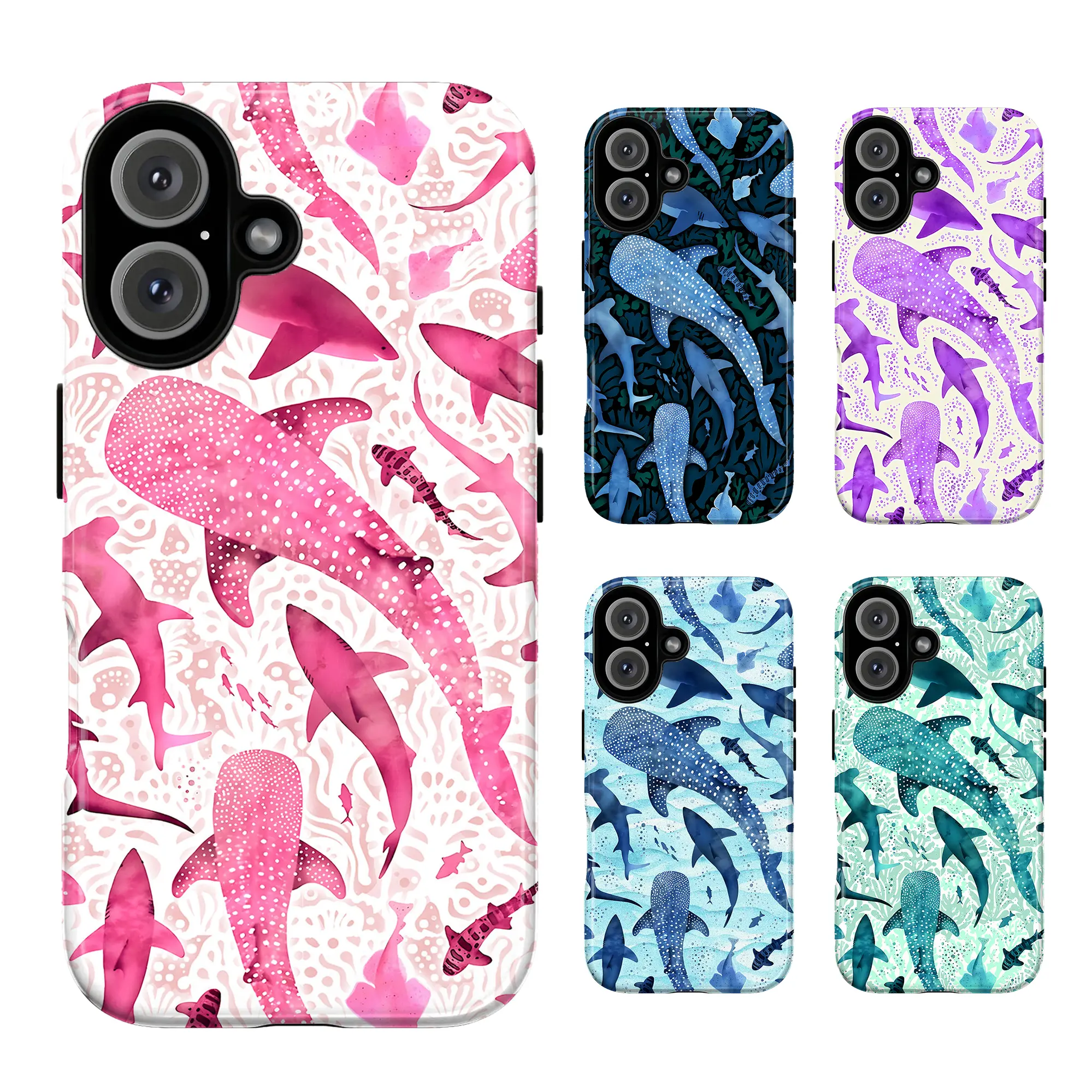 Whale Shark Phone Case Marine Life Design Durable Protective Cover Compatible with iPhone 16 15 14 13 12 11 X SE for Ocean Lovers fashion