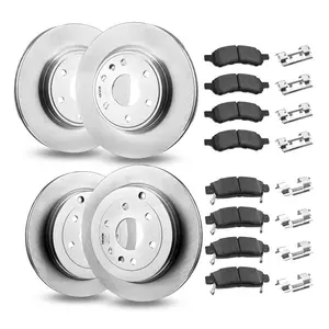 VEVOR Front Rear Brake Kit Compatible with 2011 - 2014 Hyundai Sonata, 2015 Hyundai Sonata (Hybrid, Hybrid Limited; Non - Turbo; Models w/Manual Parking Brake), Hollow Brake Rotors Solid Rear RotorsVEVOR Super Brand Day