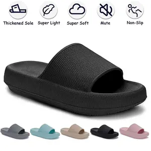 Cloud Slides for Women and Men Soft Comfy Relax EVA Material Thick Sole Non-slip Pillow Slippers Walking Shoes Footwear House Slipper Water Proof Flipflop Tsinelas Girl