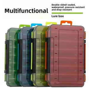 Double-sided lure box, double-layer thickened hard bait storage box, multi-compartment portable box for organizing accessories, sea fishing storage box