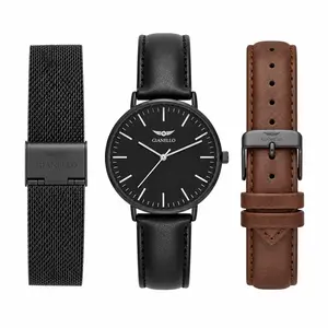 Gianello Tri-Luxe 3 Interchangeable Strap Watch Set