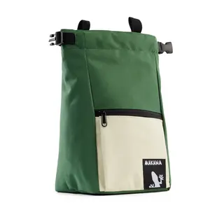 MAKANA Chalk Bucket - Large Chalk Bag for Rock Climbing & Bouldering - Magnetic Closure Rock Climbing Chalk Bag with Brush Holders and Zip Pockets