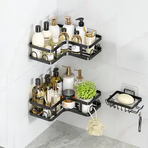 Bathroom Triangle Shelf Corner Storage Rack for Toiletries - Space Saving Bathroom Organizer