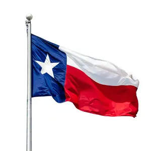 Texas State Flag 3x5 Outdoor - Durable 210D Polyester Waterproof Fabric - UV Protected, Embroidered Stars, Sewn Stripes, Brass Grommets Outside US Flags