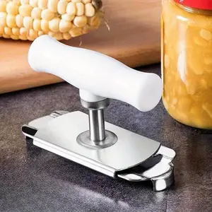 Stainless Steel Bottle Opener, Adjustable Rotating Can Opener, Kitchen Dining Tool Utensils, Effortless Lid Turner, 1pc Small Kitchen Gadget