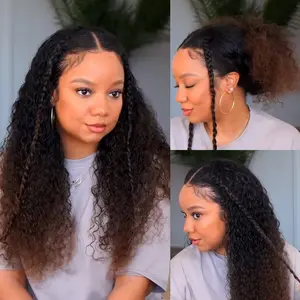 【NEW】Nadula EasiContour Jerry Curly Chestnut Brown Human Hair V-part Wig Glueless Lightweight 180% Hair Density Quick Installation Adjustable Cap Summervibes TikTokShopStockUp