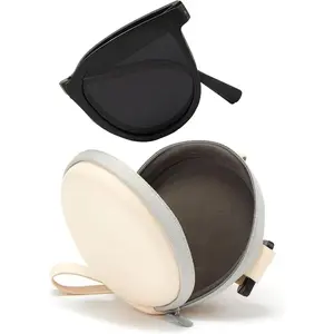 Foldable Polarized Sunglasses with Case - Portable UV400 Protection Travel Shades
