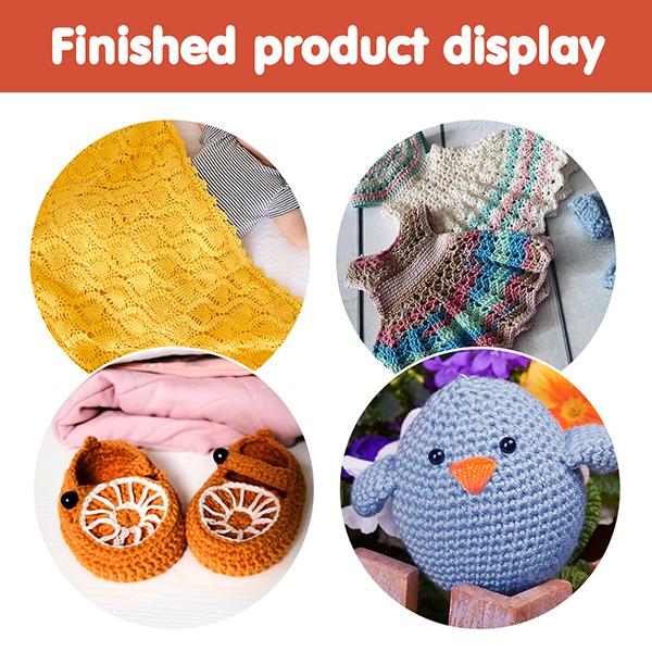 Harxvto 96Pcs Crochet Needles Set with Storage Case Ergonomic Knitting Hooks Stitch Marker DIY Hand Knitting Craft Art Tools for Beginners