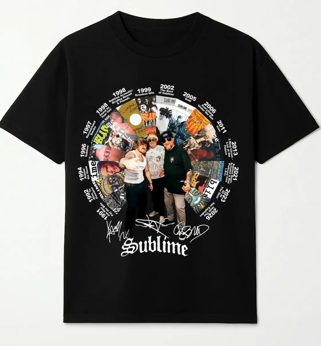 Sublime Band Art Circle 2026 New Album T-Shirt, Best Gift For Fans Tee, Graphic Tee Tops Underwear Crewneck Menswear T Shirt Streetwear