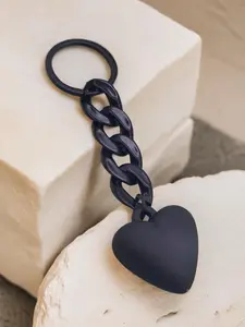 1pc Heart & Chain Charm Keychain Solid Key Ring Minimalist Bag Accessory Car Pendant Phone Ornament,Bag Charm,Christmas gift, New Year gift