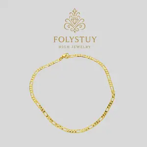 [It is 23.6 inches longe]【FOLYSTUY (Y128)】Figaro Necklace Unisex M Clasp Chain & Link Elegant Design for Men and Women