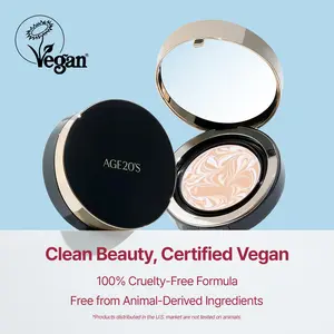 [Now in 20 Shades] [AGE20'S Official] NEW SIGNATURE ESSENCE PACT INTENSE COVER SPF 50+ Foundation Vegan Clean Beauty 3 in 1 Latte Beige White Gold Compact Makeup Buildable Pigmented Flawless