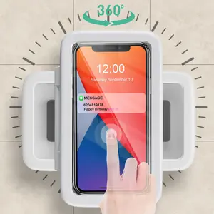 Shower Phone Holder Waterproof – 480° Rotating Wall Mount with Anti-Fog Sensitive Screen | Fits 4–7'' Smartphones