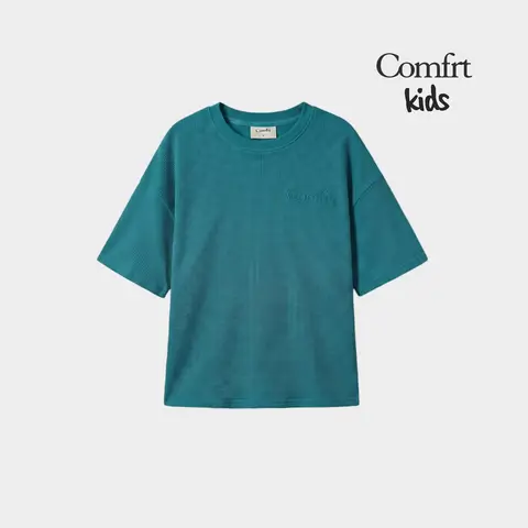 Comfrt | Waffle Kids Lounge Tee | Soft Waffle Knit Short Sleeve Shirt for Kids