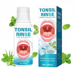 Natural Tonsil Care Mouthwash – Prevent Infections & Reduce Tonsil Stones, Soothing Oral Rinse with Menthol & Aloe, 100ml