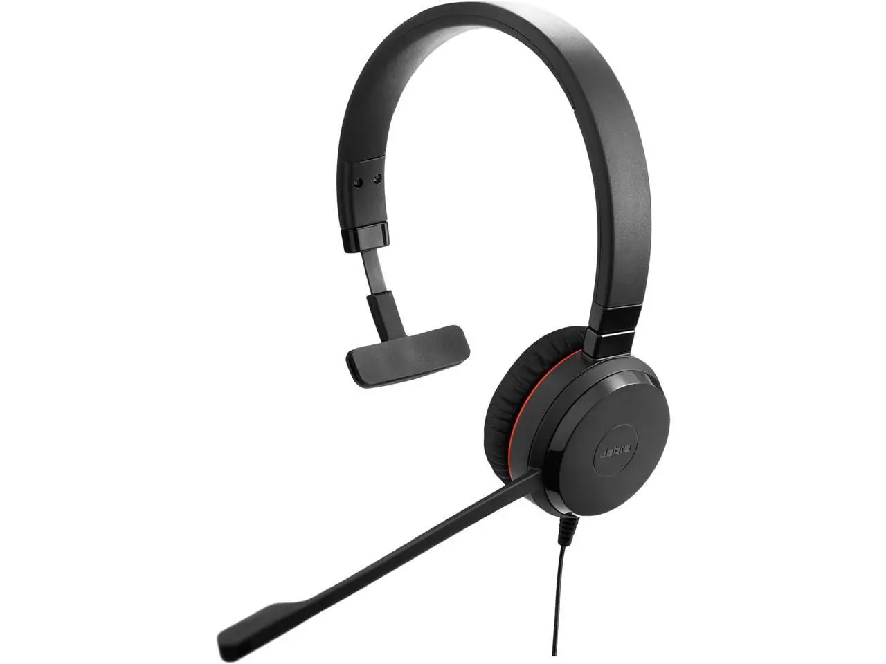 Jabra Evolve 30 II (2025 Edition) Wired Single-Ear Headset with Mic - 3.5mm Jack, USB-A/USB-C Connectivity, with Noise-Canceling Microphone, Works with Online Meeting Platforms - Black