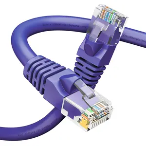 Cat6 Ethernet Patch Cable - Snagless RJ45, Stranded, 550Mhz, UTP, Pure Bare Copper Wire, 24AWG  - Purple