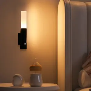 1pc Rechargeable Magnetic LED Wall Light, Smart Motion Sensor Night Lamp, Portable Wireless Design, Ideal for Hallway, Bedroom, Staircase, Bathroom, Led Nightlight