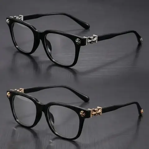 Men's Plastic Square Frame Eyeglasses, Casual Retro Style, Suitable for Daily Wear, College, Commuting, Home Use, Stylish Square Frames, Trendy Casual Frames, Trending Glasses, Square Frame Eyewear, Fashionable Frames Glasses, Fashion Glasses