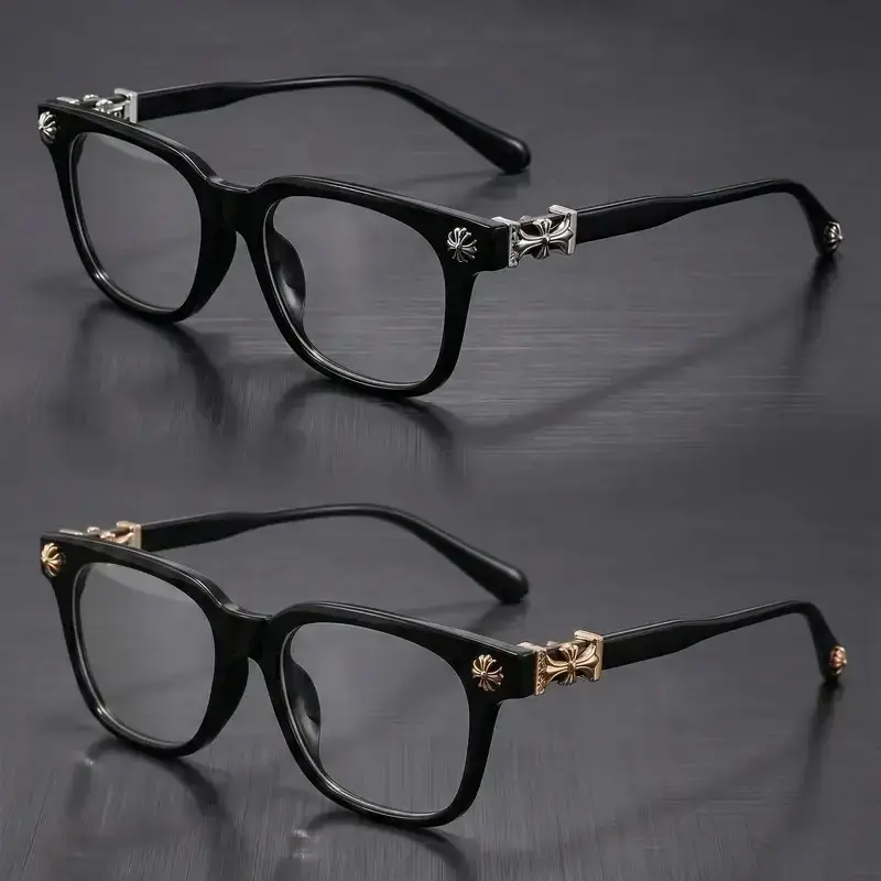 Men's Plastic Square Frame Eyeglasses, Casual Retro Style, Suitable for Daily Wear, College, Commuting, Home Use, Stylish Square Frames, Trendy Casual Frames, Trending Glasses, Square Frame Eyewear, Fashionable Frames Glasses, Fashion Glasses