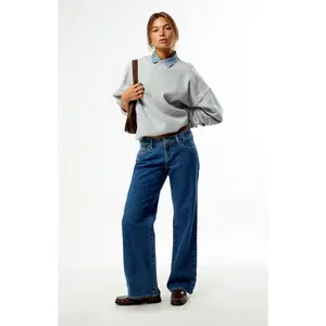 Pacsun Women's Zoe Low Rise Girlfriend Jeans Classic Medium Blue