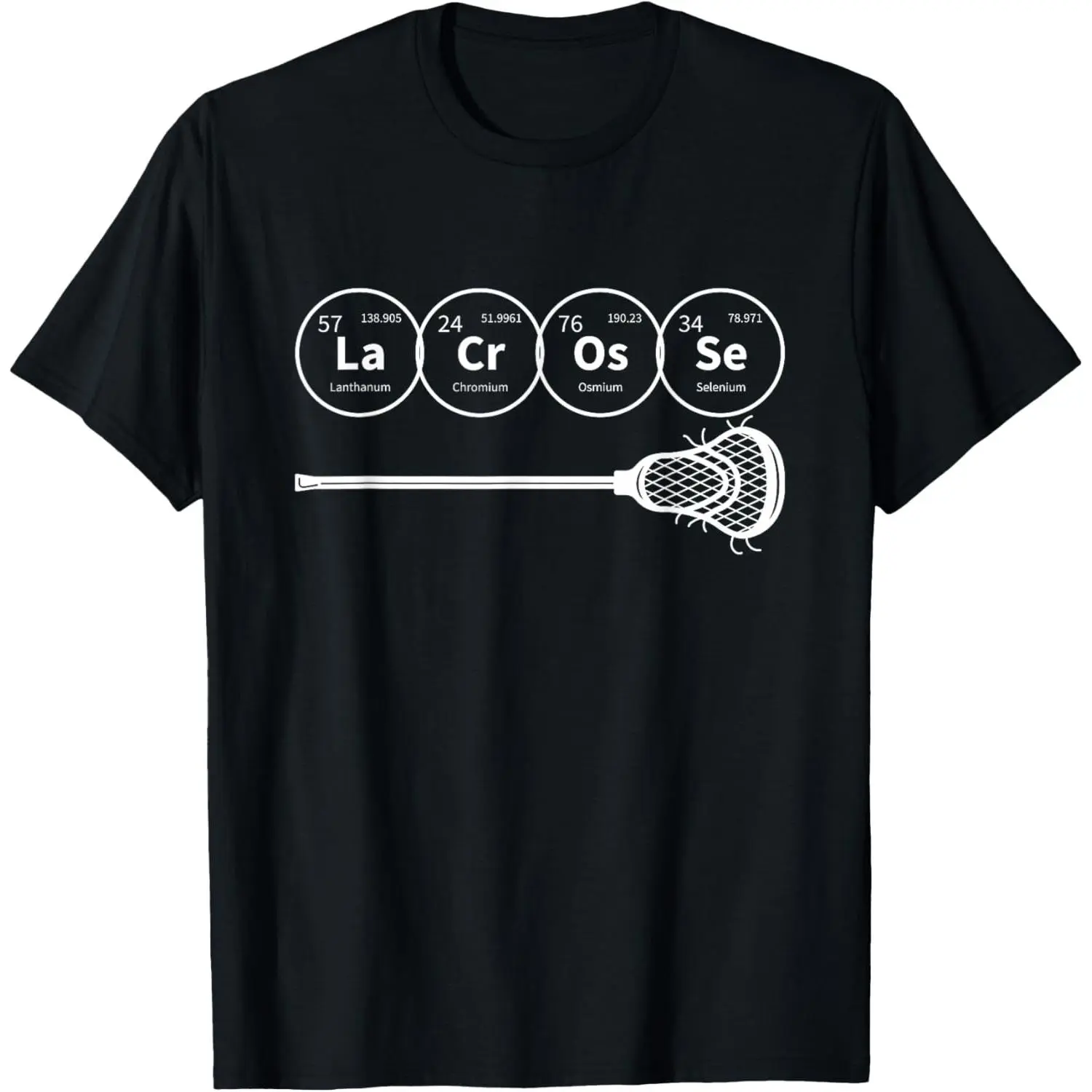 Lacrosse Periodic Table of Elements Chemistry Gift Casual Short Sleeve Cotton T-Shirt