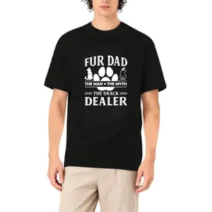 Men's T-Shirt Fur Dad The Man The Myth The Snack Dealer Comfortable And Versatile Outdoor Casual Short Sleeve