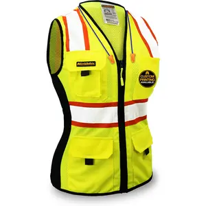 KwikSafety FIRST LADY Safety Vest for Women (SNUG-FIT) Class 2 ANSI Tested OSHA Compliant Hi Vis Reflective Surveyor - Model No.: KS3319