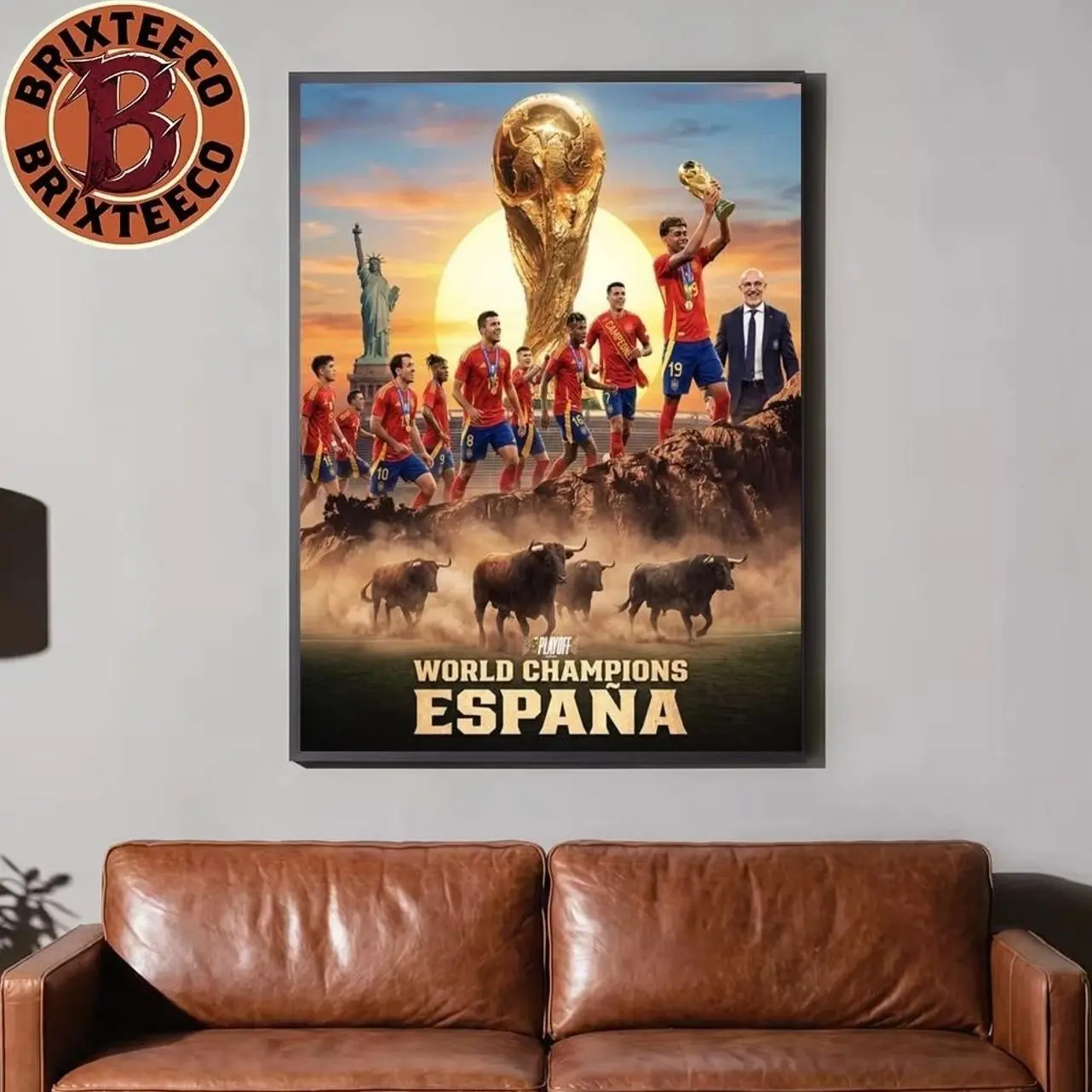 Champion Spain National Team Campeones Del Mundo Vamos Espana Copa Mundial FIFA Poster
